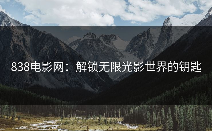 838电影网：解锁无限光影世界的钥匙