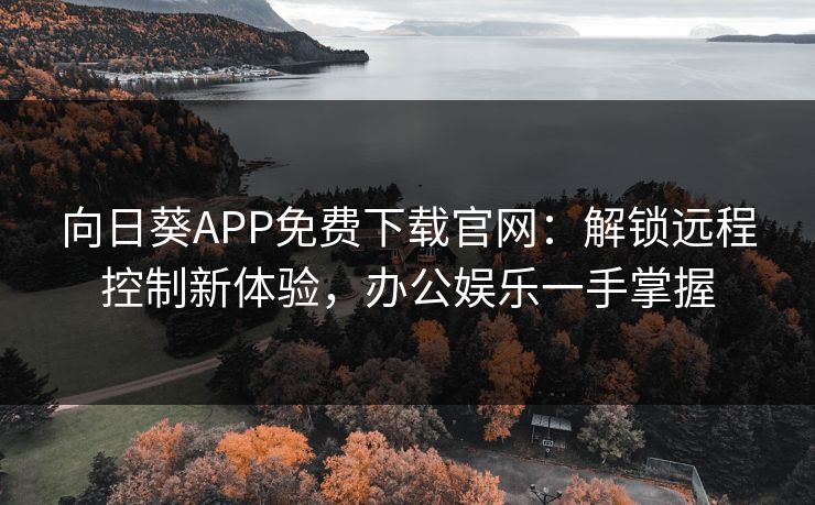 向日葵APP免费下载官网：解锁远程控制新体验，办公娱乐一手掌握