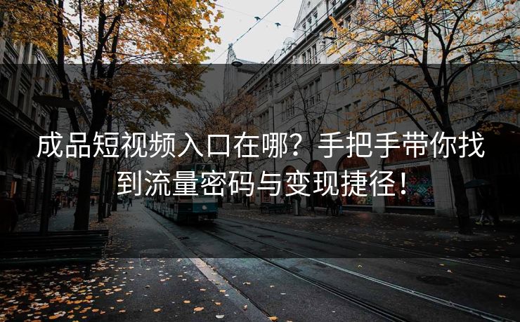 成品短视频入口在哪？手把手带你找到流量密码与变现捷径！